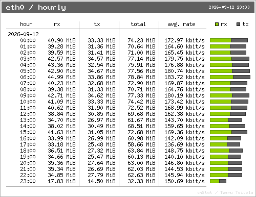vnStat hourly